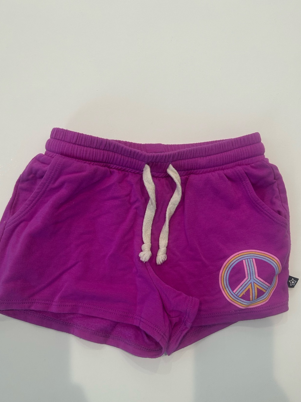 Pixielane Girls' Magenta Knit Drawstring Shorts, Size 6